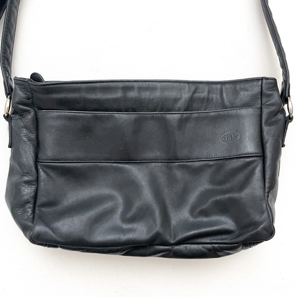 SAS Black Leather Crossbody - Picture 2 of 10